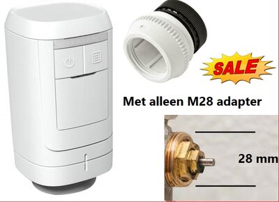 Honeywell Home EvoHome HR91 Thermostaatknop, met alleen een M28 adaptor